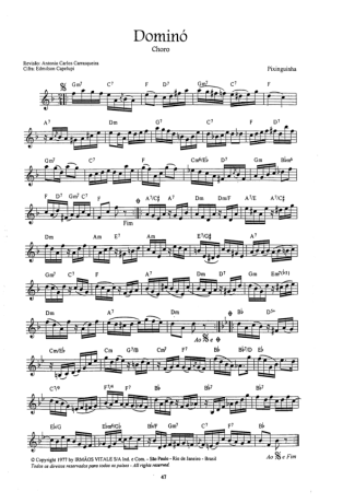 16927 Partitura - Dominó - Bandolim