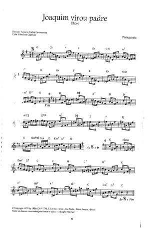 16935 Partitura - Joaquim Virou Padre - Bandolim