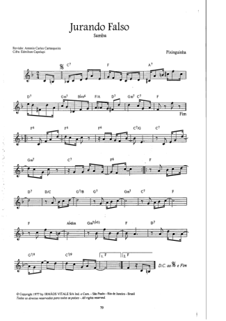 16794 Partitura - Jurando Falso - Cavaco