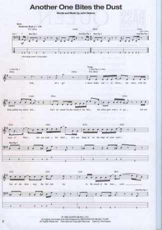 23468 Partitura - Another ONe Bites The Dust - Contra Baixo