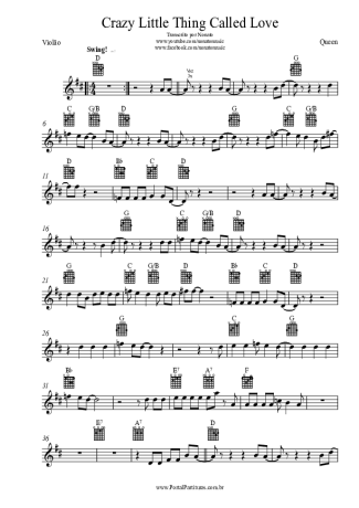21883 Partitura - Crazy Little Thing Called Love - Violão