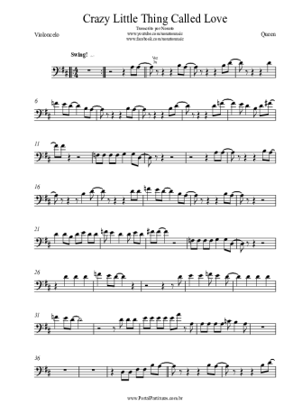21885 Partitura - Crazy Little Thing Called Love - Violoncelo