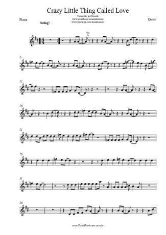 21876 Partitura - Crazy Little Thing Called Love - Flauta Transversal
