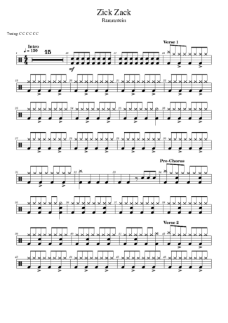 42386 Partitura - Zick Zack - Bateria