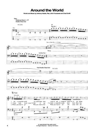 15530 Partitura - Around The World - Contra Baixo