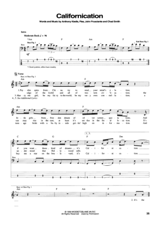 15531 Partitura - Californication - Contra Baixo