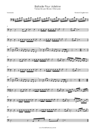 42231 Partitura - Ballade Pour Adeline - Violoncelo