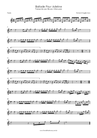 42222 Partitura - Ballade Pour Adeline - Flauta Transversal