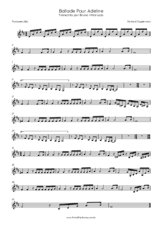 42228 Partitura - Ballade Pour Adeline - Trompete