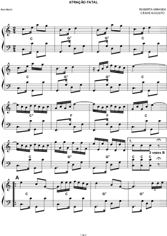 1855 Partitura - Atração Fatal - Acordeon