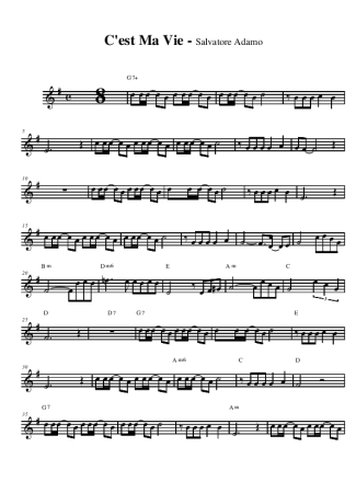 1449 Partitura -  C´est Ma Vie - Saxofone Alto (Eb)