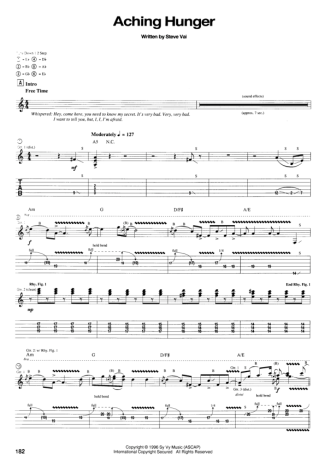 19416 Partitura - Aching Hunger - Guitarra