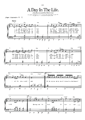 2629 Partitura - A Day In The Life - Piano