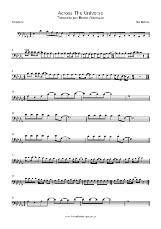 34579 Partitura - Across The Universe - Trombone