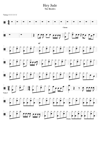 37263 Partitura - Hey Jude - Bateria