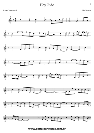 2621 Partitura - Hey Jude - Flauta Transversal