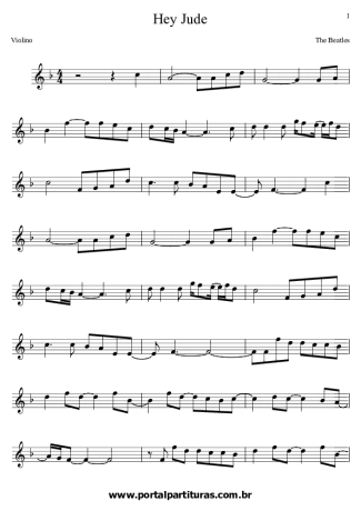 2614 Partitura - Hey Jude - Violino