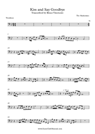 7784 Partitura - Kiss and Say Goodbye - Trombone