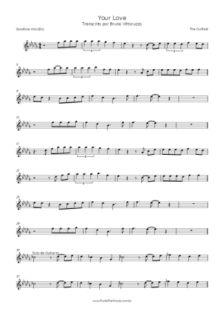 38183 Partitura - Your Love - Saxofone Alto (Eb)