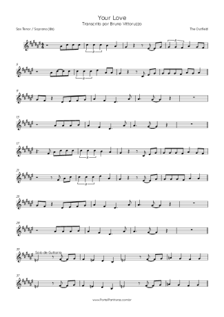 38182 Partitura - Your Love - Saxofone Tenor Soprano (Bb)