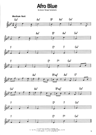 16388 Partitura - Afro Blue - Teclado