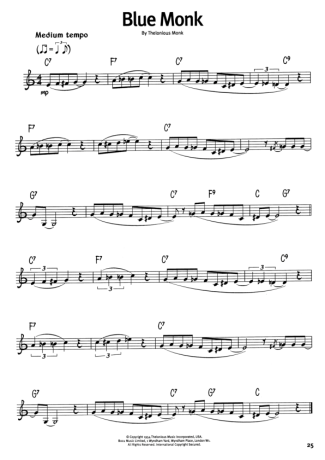16402 Partitura - Blue Monk - Teclado