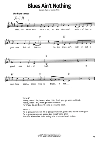 16405 Partitura - Blues Aint Nothing - Teclado