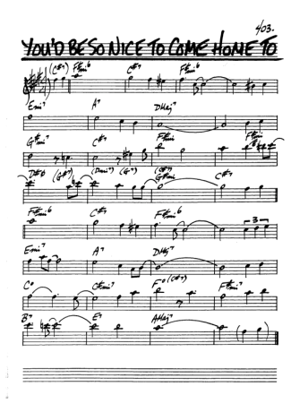 10986 Partitura - Youd Be So Nice To Come Home To - Saxofone Alto (Eb)