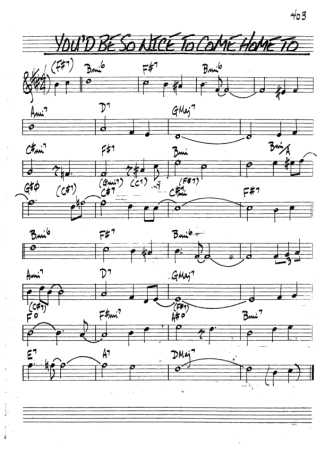 11994 Partitura - Youd Be So Nice To Come Home To - Saxofone Tenor Soprano (Bb)