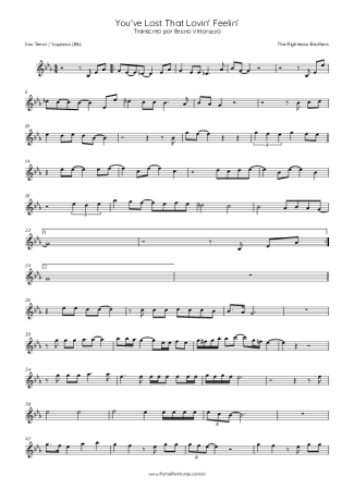 34588 Partitura - You´ve Lost That Lovin´ Feelin´ - Saxofone Tenor Soprano (Bb)