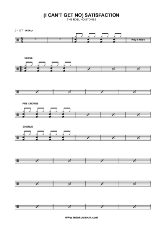 8726 Partitura - (I Can´t Get No) Satisfaction - Bateria