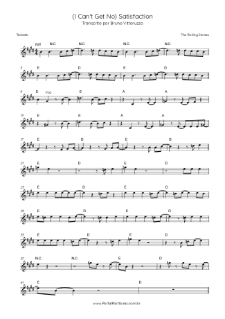 27704 Partitura - (I Can´t Get No) Satisfaction - Teclado