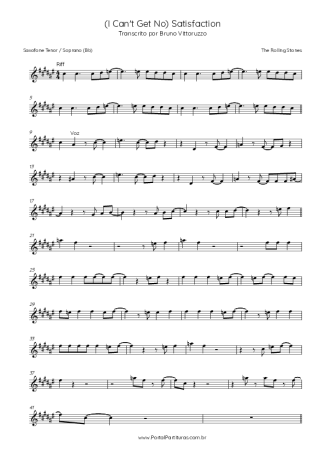 27702 Partitura - (I Can´t Get No) Satisfaction - Saxofone Tenor Soprano (Bb)