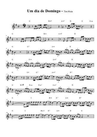 205 Partitura - Um Dia de Domingo - Saxofone Alto (Eb)
