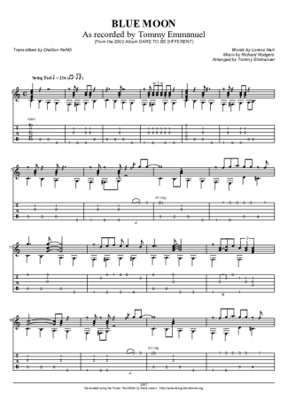 14900 Partitura - Blue Moon - Violão