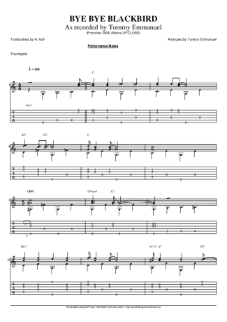 14902 Partitura - Bye Bye Blackbird - Violão