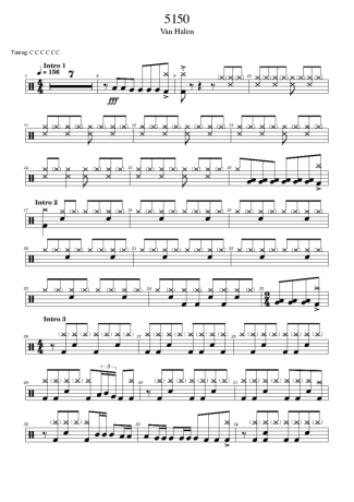 42846 Partitura - 5150 - Bateria