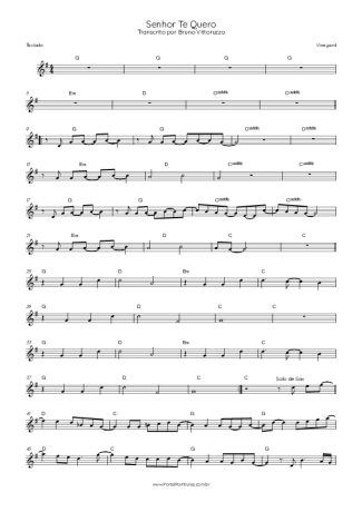 34105 Partitura - Senhor Te Quero - Teclado