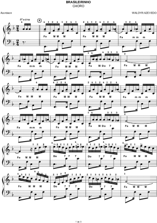 4440 Partitura - Brasileirinho - Acordeon