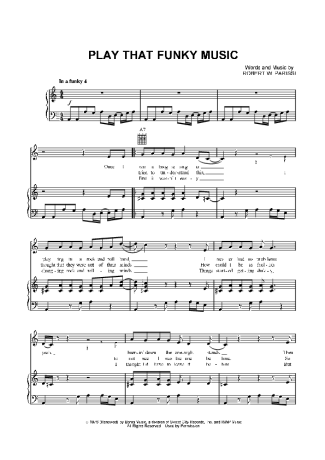 30972 Partitura - Play That Funky Music - Piano
