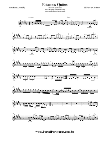 5250 Partitura - Estamos Quites - Saxofone Alto (Eb)