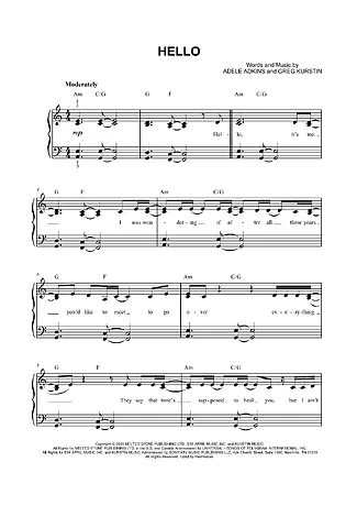 32104 Partitura - Hello - Piano