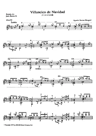 17841 Partitura - Villancio De Navidad - Violão