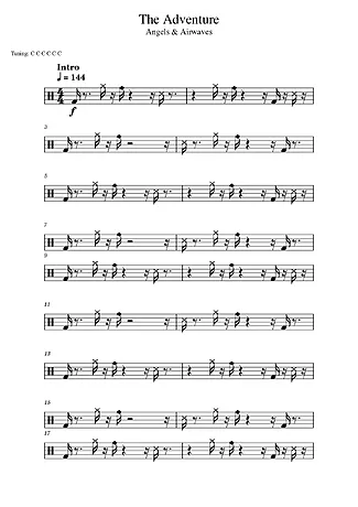 The Adventure - Angels & Airwaves | Partitura para Bateria | Download em PDF