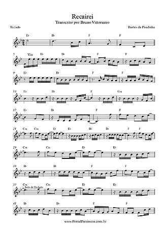 22870 Partitura - Recairei - Teclado