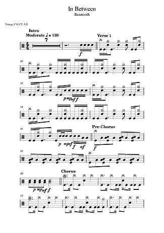 39200 乐谱 - In Between - 鼓