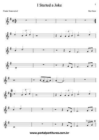 2657 Partitura - I Started a Joke - Flauta Transversal
