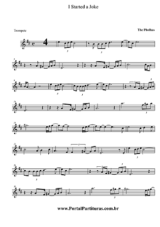 3326 Partitura - I Started a Joke - Trompete