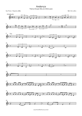 35035 Partitura - Andança - Saxofone Tenor Soprano (Bb)