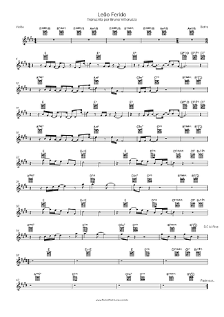 39518 Partitura - Leão Ferido - Violão